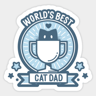 World's Best Cat Dad Sticker